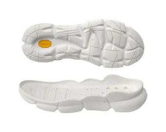 Shoe Sole for Sneakers VIBRAM PLUMP 777CS white Size 35-37