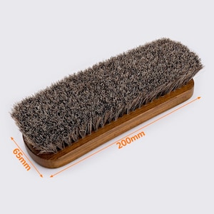 Horsehair Shoe Brush BIG | Finishing Brush for Polishing Leather Shoes 20cm