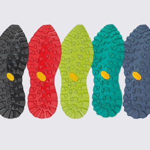 Schuhsohle für Sneakers VIBRAM ZEGAMA 1474 schwarz/lime/rot Größe 37-51