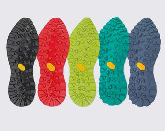 Shoe Sole for Sneakers VIBRAM ZEGAMA 1474 black/lime/red Size 37-51