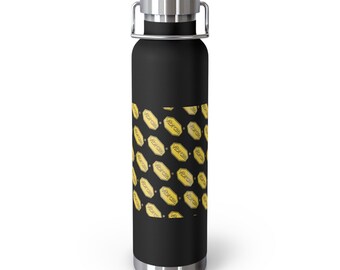 Vibram Lemon Pattern Copper Vacuum Insulated Bottle, 22oz | Citrusy Repeat Design