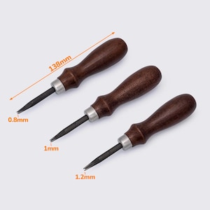 OKA Edge Bevelers utensile per la finitura dei bordi in pelle 0,8/1,0/1,2 mm