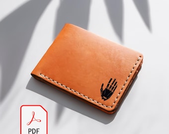Slim Bifold Wallet Template – PDF Leather Pattern | Digital Sewing Pattern for DIY Leathercraft TANBOT0001