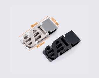Clip para billetes de 58 mm / Clip para billetes de acero inoxidable / Acabado en níquel MD-0115