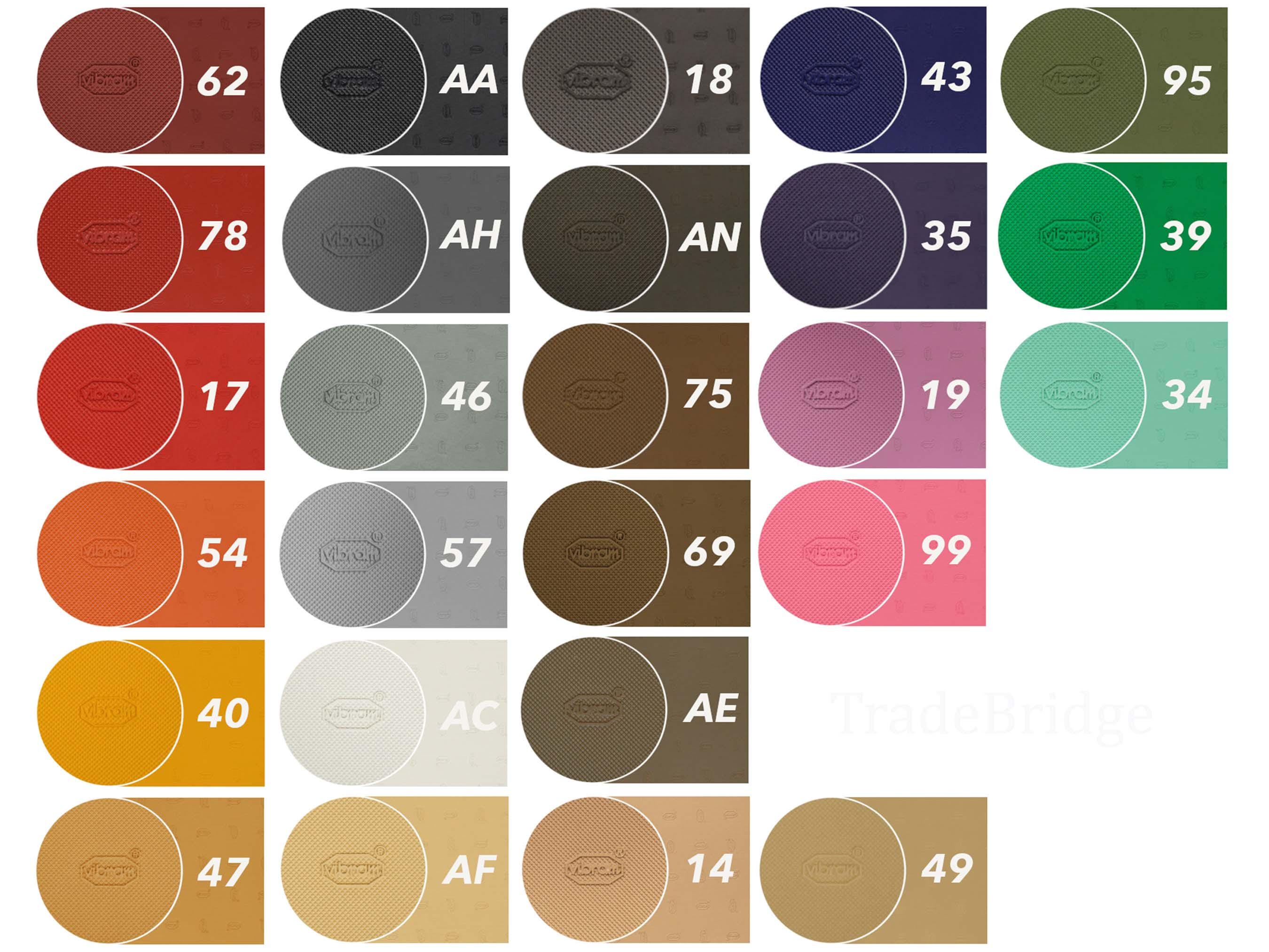 Vibram Color Code Vibram TEQUILGEMMA 7373 Top Sole Protective Sheet for Shoes Thickness 1 ...