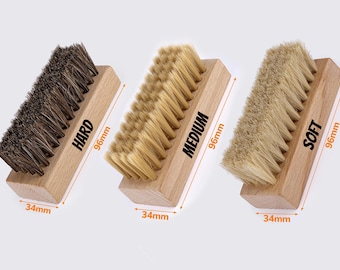 Universal Brush with Natural Bristles Soft / Medium / Hard Cleaning and Care