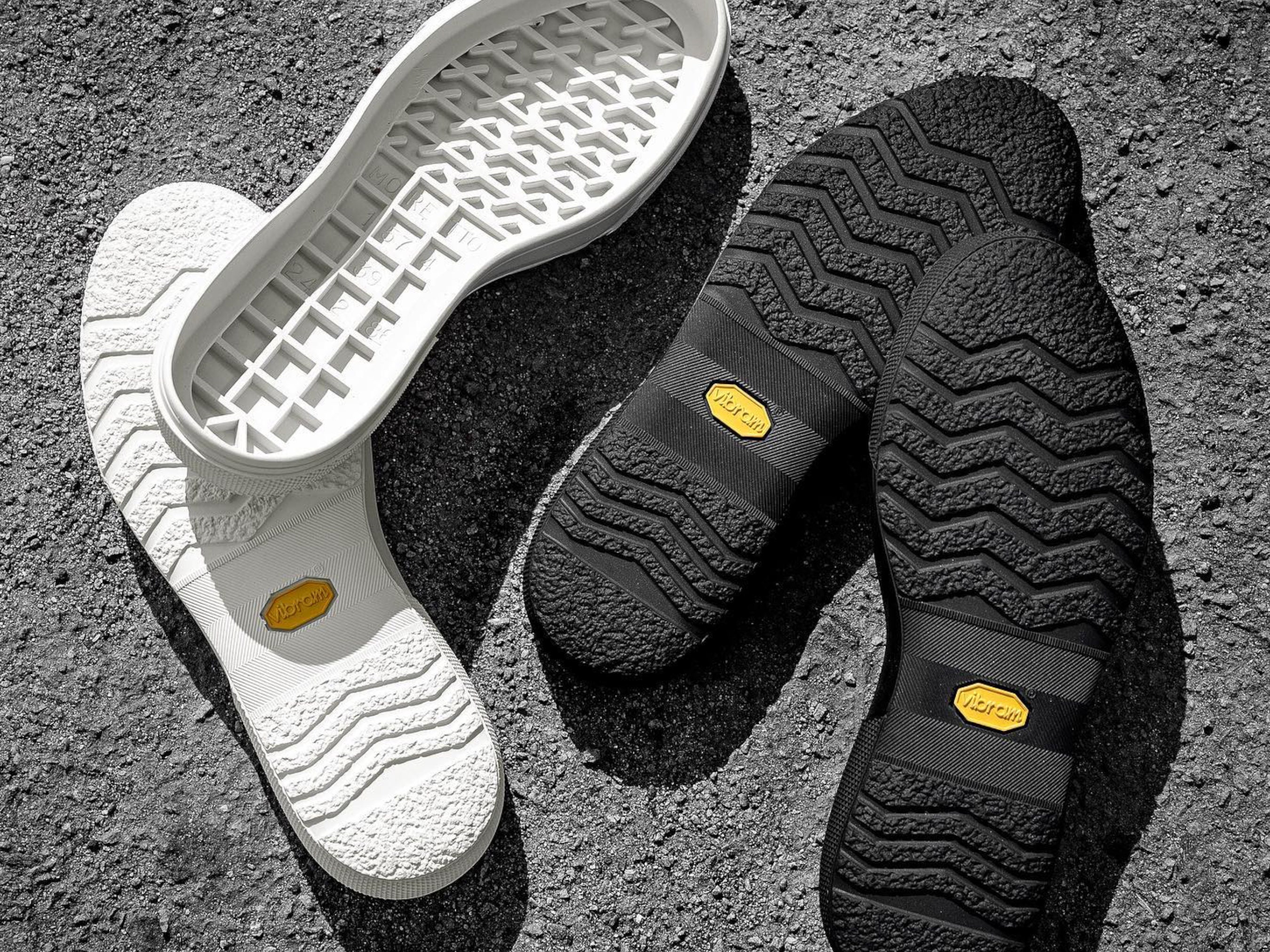Shoe Sole for Sneakers VIBRAM MORETTO 1574 Black/white Size