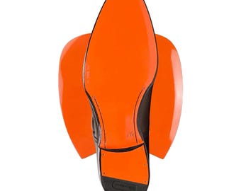 Outsole Orange Glossy Shoe Outsole for Shoes by CASALi MIRROR 1 mm Italian Elegance Orange Prevention