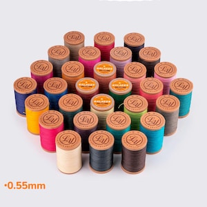 Round Waxed Thread of Natural Ramie Fibers Galaces Ramie 0.55mm/70m (40 colors choose)