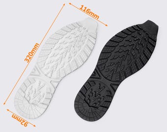 Shoe Sole for Sneakers black/white Size 320 mm Thickness - 6mm