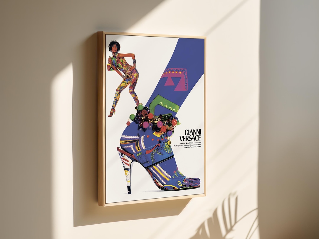 Vintage Poster 90s High Heel Supermodel Print Retro Wall Art vintage-poster-90s-high-heel-supermodel-print-retro-wall-art