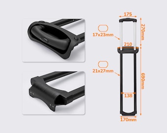 Ausziehbarer Koffergriff mit Knopf - 2-Positionen-verstellbarer Koffergriff ЧМВС-004