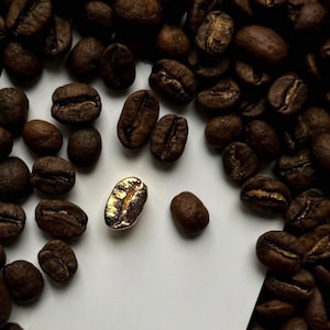 Coffee Bean Icon Pin Elegance and Charm Accessories