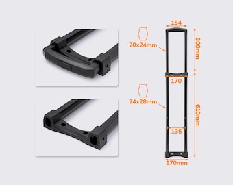 Telescopic Retractable Luggage Handle with Button – 2-Position Adjustable Suitcase Handle ЧМВС-7012