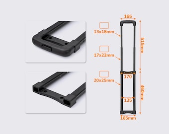 Telescopic Retractable Luggage Handle with Button – 3-Position Adjustable Suitcase Handle ЧМВС-7015