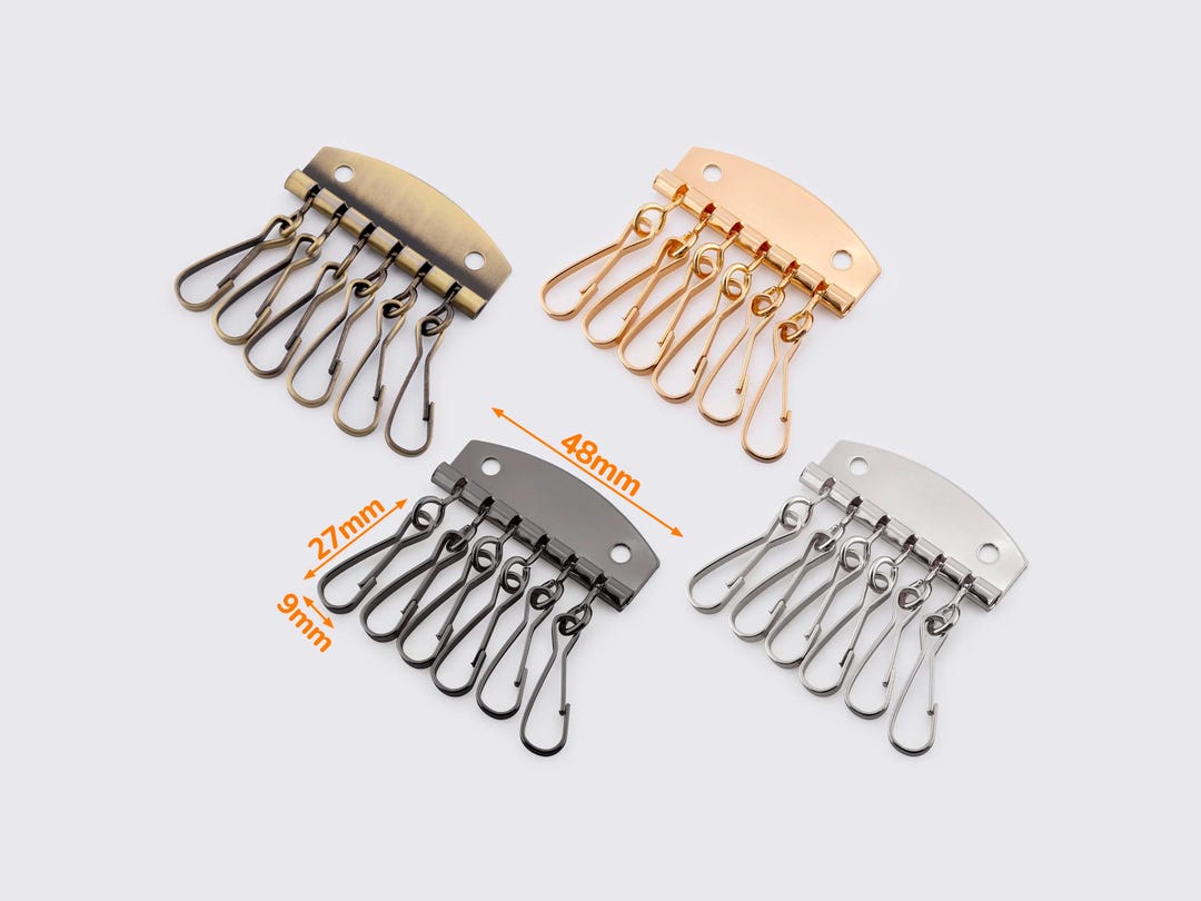 Metal Key Holder Hardware for 6 Hooks – Durable Keychain Organizer Base ...