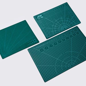 Tapis de découpe double face pour cuir et tissu Vert A3 | A4