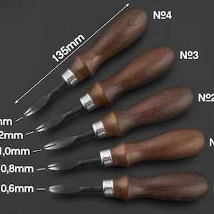 OKA Leather Special Edger finishing tool Professional Series 0.6/0.8/1.0/1.2/1.4 mm