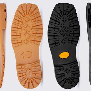 Shoe Sole Vibram ROCCIA BLOCK 1136 Italy Work Boots Repair Natural Rubber Size 35-50