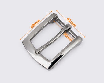 Hebilla de cinturón universal de acero inoxidable de 30 mm MD-0026, estilo clásico vintage, para correas de cuero de alta calidad.
