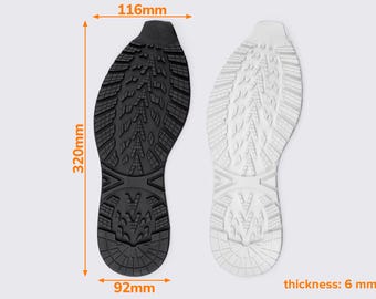 Universal Rubber Shoe Sole 320 mm | Cut-to-Size Outsole for Shoe Repair – 6 mm Thick – Multiple Colors art.900