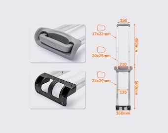 Telescopic Retractable Luggage Handle with Button – 3-Position Adjustable Suitcase Handle ЧМВС-7006