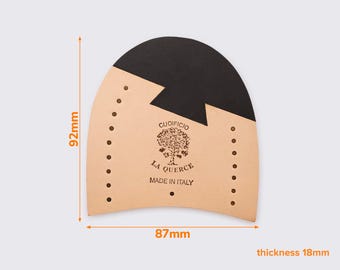 Leather Heel LaQuerce Italian Quality Repair Shoe Production Handmade 92*87mm 1 Pair