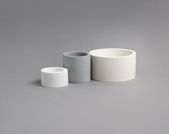 Vaso de concreto para plantas CYLINDER CLASSIC Porta-velas Designer Vasos de concreto para flores Vasos de concreto para suculentas Decoração 10 peças