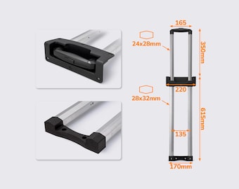 Telescopic Retractable Luggage Handle with Button – 2-Position Adjustable Suitcase Handle ЧМВС-7014
