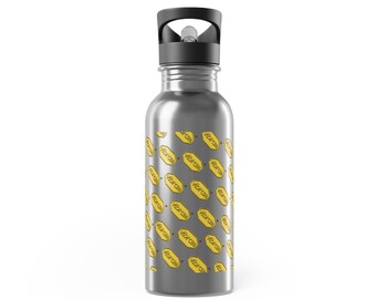 Vibram Yellow Lemon Pattern Stainless Water Bottle | 20oz Straw Bottle