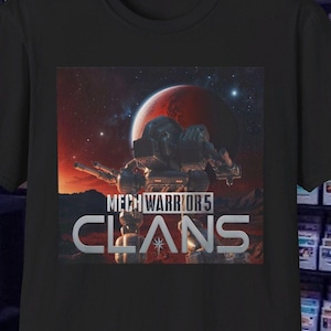 MechWarrior 5 Clans Battall Mech Fanart T-Shirt Roboter Mecha Videospiel-Shirt Brettspiel-Shirt MADCAT ATLAS
