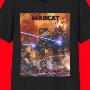 Mech Krieger Battall MADCAT Mech Fanart T Shirt Roboter Mecha Videospiel Shirt Brettspiel Shirt Mechwarrior 5 Clans
