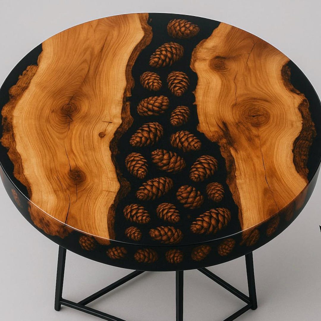 Pine Cone Epoxy Table