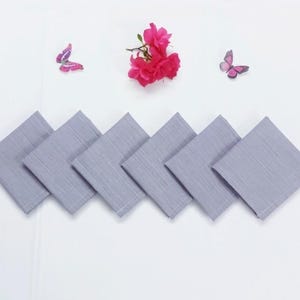 Pack of 6 / Small handkerchiefs in 100% cotton fabric, washable and reusable - zero waste - French artisanal manufacture