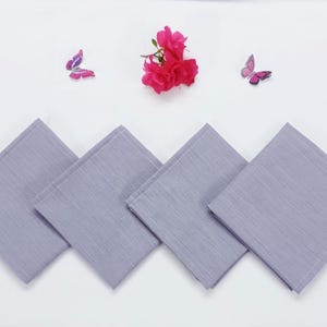 Set of 4 / Large handkerchief in 100% cotton fabric, washable and reusable - zero waste - French artisanal manufacture