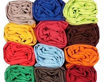 70x170 cm - Drap housse Enfant 70x170 cm Uni et Imprimé 170x70 cm Coton ou 100 % Coton GRAND TEINT fabriqué en FRANCE / 40 Coloris au choix