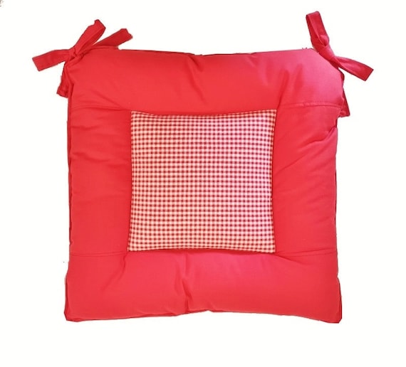 Gingham Set Of Seat Cushions The Pioneer Woman Red White Gingham