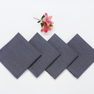 Set of 4 / Large handkerchief in 100% cotton fabric, washable and reusable - zero waste - French artisanal manufacture