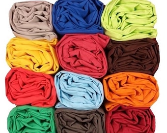 60 x 100 cm – Spannbettlaken für Babys, 60 x 100 cm, Uni, 100 x 60 cm, Baumwolle, Baumwollmischgewebe oder 100 % Baumwolle, farbecht, für Babybetten / 48 Farben zur Auswahl