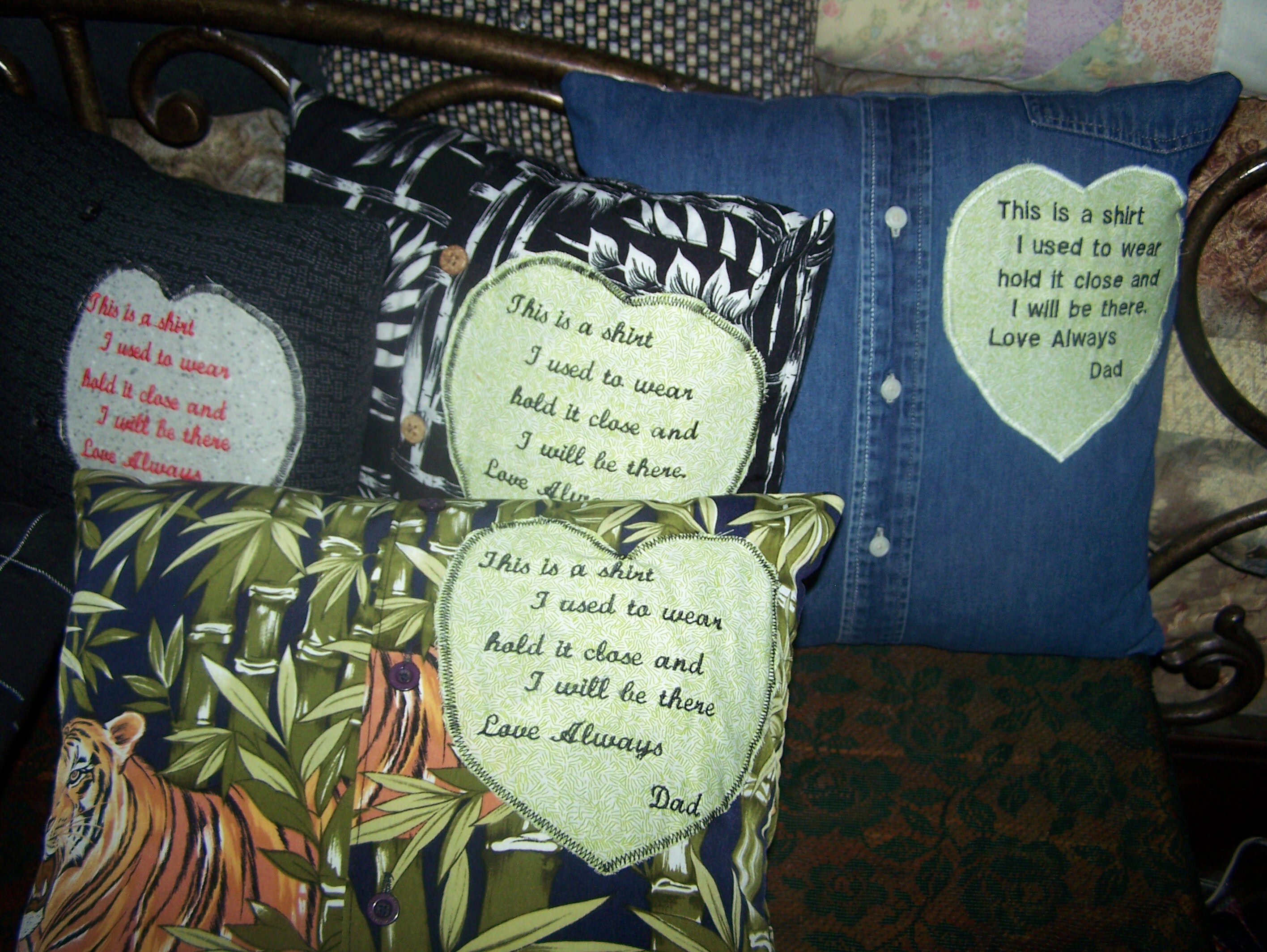 Memory Pillows Made From Dad's Shirts Etsy UK