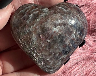 Stunning High Quality Sunstone Iolite Crystal Heart