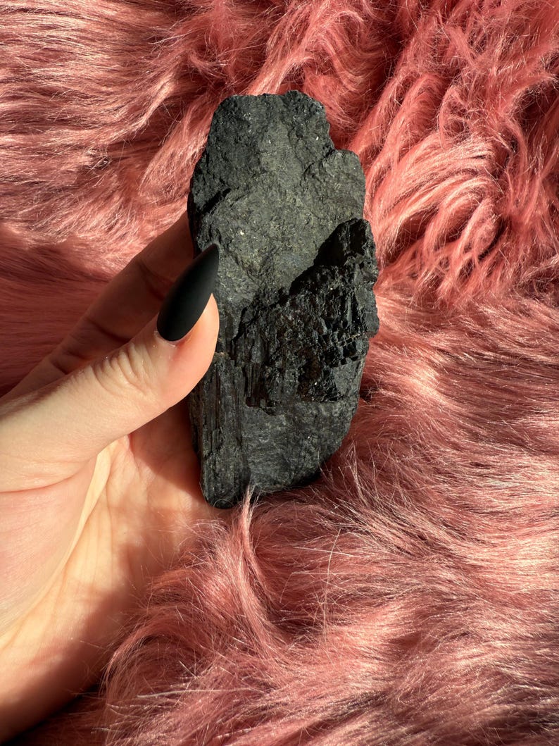 Stunning Extra Large Raw Black Tourmaline Chunk - (60)