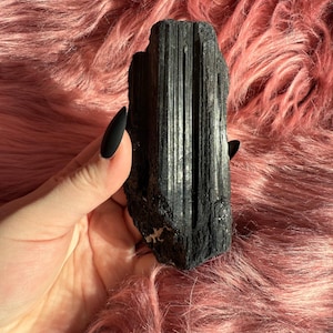 Stunning Extra Large Raw Black Tourmaline Chunk - (60)