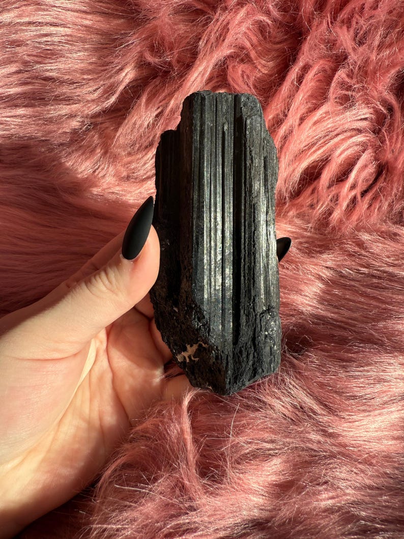Stunning Extra Large Raw Black Tourmaline Chunk - (60)