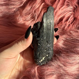 Stunning Extra Large Raw Black Tourmaline Chunk - (60)