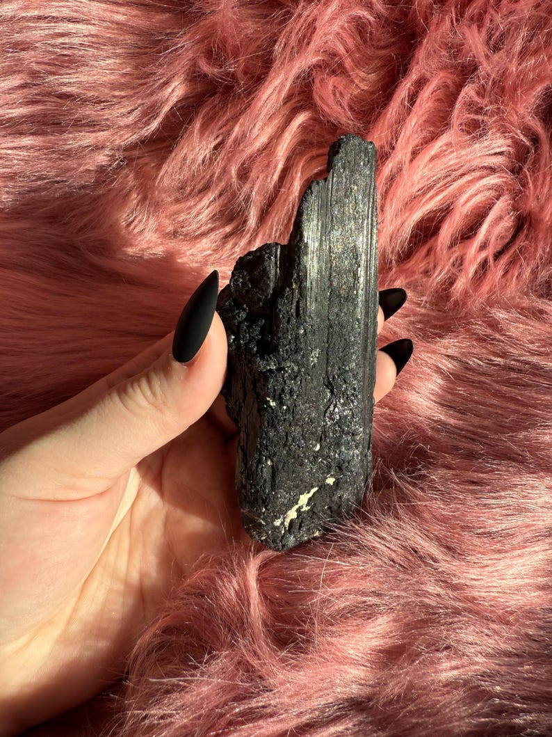 Stunning Extra Large Raw Black Tourmaline Chunk - (60)