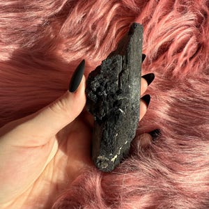 Stunning Extra Large Raw Black Tourmaline Chunk - (60)