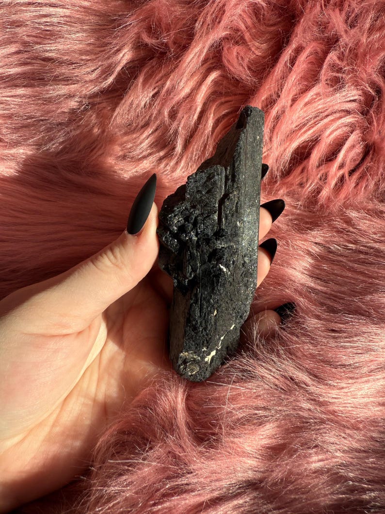 Stunning Extra Large Raw Black Tourmaline Chunk - (60)