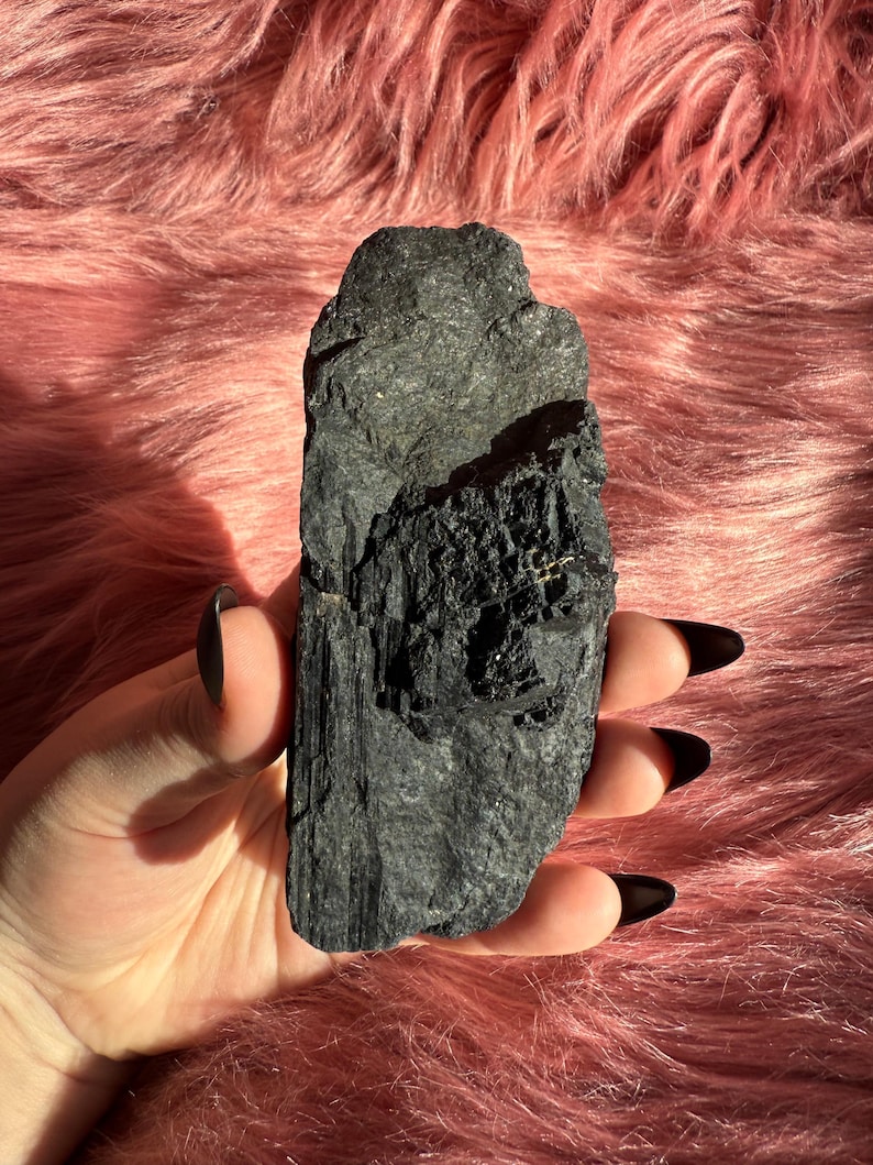 Stunning Extra Large Raw Black Tourmaline Chunk - (60)