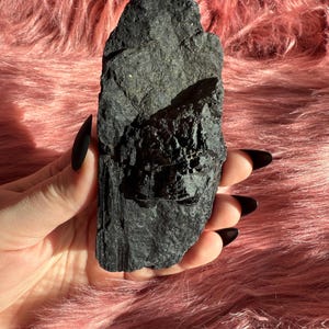 Stunning Extra Large Raw Black Tourmaline Chunk - (60)